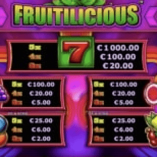 Frutilicous Slot_Paytable Image